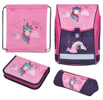 Skolas mugursoma Herlitz Midi Plus Unicorn, daudzkrāsaina, 22 cm x 38 cm x 32 cm
