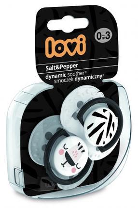 Čiulptukas Lovi Dynamic, 0 mėn., balta sp./juoda sp./pilka sp.