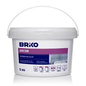 Шпаклевка Briko Structura, крупнозернистый, белый цв., 5 кг