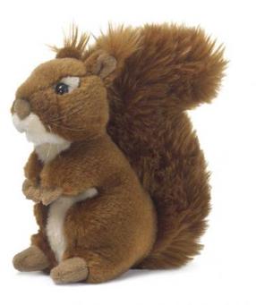 Pliušinis žaislas WWF Squirrel 276754, ruda sp., 15 cm