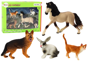 Kujukeste komplekt Lean Toys Farm World, 4 tk, mitmevärviline