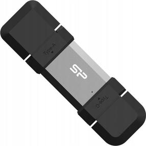 USB atmintinė Silicon Power Mobile C51, sidabro sp./juoda sp., 256 GB