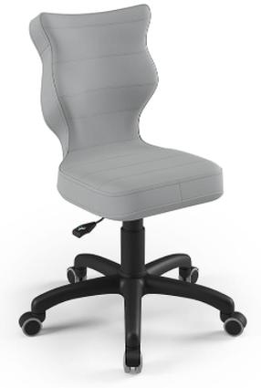 Vaikiška darbo kėdė Petit VT03, 35 x 37 x 77 - 83 cm, juoda sp./šviesiai pilka sp.