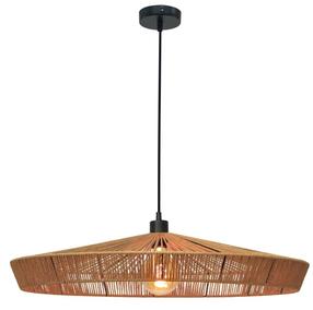 Šviestuvas lubų Lucide Yunkai, E27, 1 x 60 W, ruda sp. / juoda sp., 70 x 70 cm