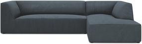 Kampinė sofa Micadoni Home Ruby 4 Seats, mėlyna sp., dešininė, 273 x 180 cm x 69 cm