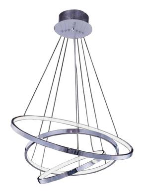 Светильник навесной AZzardo Wheel AZ2989, LED, 3000 °К, 3 x 26.6 Вт, белый цв. / хромовый цв., 75 x 75 cм