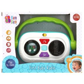 Izglītojošās rotaļlieta BamBam First Baby Radio, 13 cm, (krāsa/dizains tiek izvēlēts nejauši)