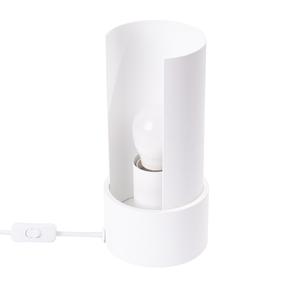 Darba galda gaismeklis Sollux Flash, E27, 15W, balta krās./balta krās.
