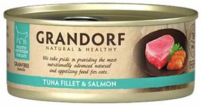 Šlapias kačių maistas Grandorf Natural & Healthy, lašiša/tunas, 0.07 kg