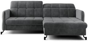 Kampinė sofa Lorelle Paros 06, tamsiai pilka sp., dešininė, 160 x 225 cm x 105 cm