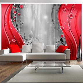 Fototapete Artgeist Behind The Curtain Of Red, 140 cm x 200 cm