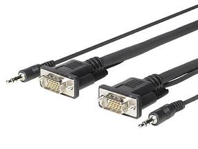 Kabelis Vivolink Pro PROVGAMCS1.8 VGA Micro, Audio, 1.8 m, juoda sp.
