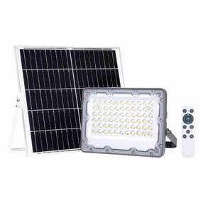 Seinapealne päikesepaneeliga valgusti Milagro Fokus, 60W, IP65, must v.