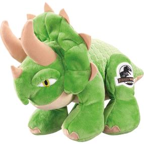 Pliušinis žaislas dinozauras Schmidt Jurassic World Triceratops, žalia sp., 25 cm