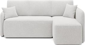 Kampinė sofa - lova Hadson Royal 01, balta sp., dešininė, 150 x 206 cm x 89 cm