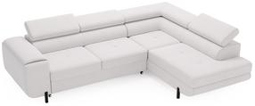 Kampinė sofa - lova Polak Meble Melman Curio 02, smėlio sp., dešininė, 274 x 203 cm x 76 cm