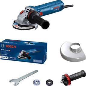 Elektrinis kampinis šlifuoklis Bosch GWS 12-125 S, su šepetėliais, 1200 W