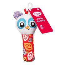 Barškutis, panda Playgro Squeaker, balta sp./raudona sp.