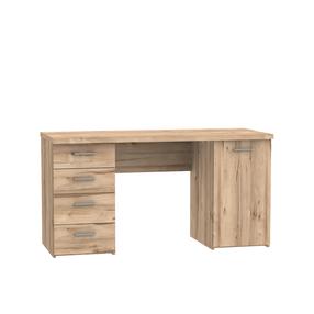 Rašomasis stalas su spintele Domoletti MT926-D55, 145 cm x 60 cm, 76.3 cm, ruda sp.
