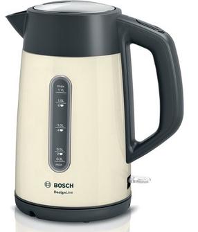Elektrinis virdulys Bosch TWK4P437, 1.7 l, juoda sp./smėlio sp.