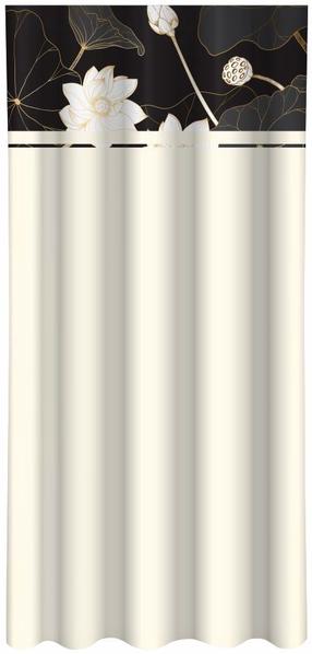Naktinė užuolaida Mariall ZMK-120, aukso sp./balta sp./juoda sp., 160 cm x 250 cm