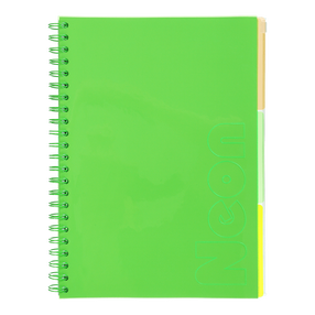 Burtnīca matemātika/fizika/ķīmija Zibi Neon, rūtiņu, A4, 120 lapas, Zaļa krās.