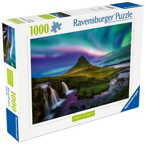 Пазл Ravensburger Aurora Over Kirkjufell, 50 см x 70 см, 1000 шт., многоцветный