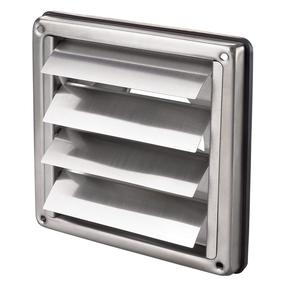Ārējās ventilācijas restes Haushalt, nerūsējošais tērauds, 137 mm x 137 mm, 97 mm
