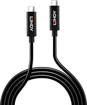 Kabelis Lindy USB-C - USB-C 3.2 Gen 2 43308 USB-C, USB-C, 4 m, melna krās.