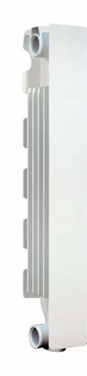 Radiators Fondital Blitz Super B4 350/100, 9.7 cm x 40.7 cm, apakšējais pieslēgums kreisajā pusē, balta krās.
