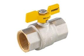 Клапан Ferro KGMN3, шариковый, для регулировки расхода газа, 1" gw