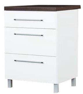 Apatinė virtuvinė spintelė Bodzio Loara, balta, 60 cm x 52 cm x 86 cm