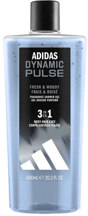 Meeste kehapesugeel Adidas Dynamic Pulse 3-in-1, 600 ml