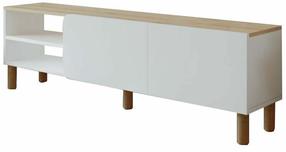 Televizoriaus spintelė Kalune Design River, balta sp./sapphire sp., 31.4 cm x 150 cm x 48.2 cm