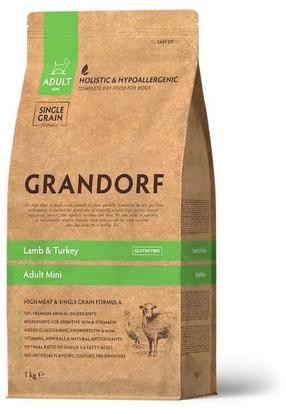 Kuiv koeratoit Grandorf 4 Meat Adult, lambaliha/kalkun, 1 kg