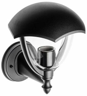 Sieninis lauko šviestuvas GTV Grande, 60W, E27, IP54, juoda sp., 20 cm x 23.8 cm