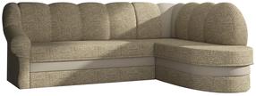 Kampinė sofa Benano Berlin 03, Soft 33, kreminė sp./smėlio sp., dešininė, 180 x 250 cm x 85 cm