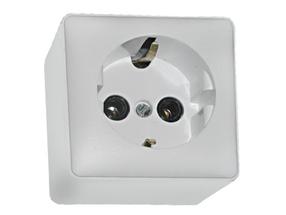 Pistikupesa Liregus Delta PKL16-002, maandusega, valge v.