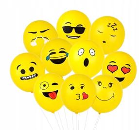 Balonu komplekti ovāls Fiorello Metallic Emoty Party, dzeltena krās., 12 gab.