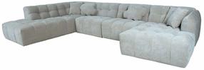 Modulinė sofa Home4you Forte U-Shape, smėlio sp., kairinė, 242 x 374 cm x 76 cm