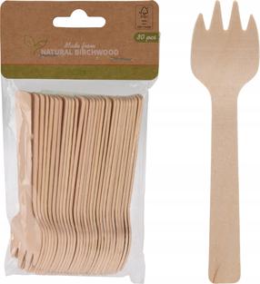 Vienreizējās lietošanas dakša Mondex Natural, 10 cm, 30 gab.