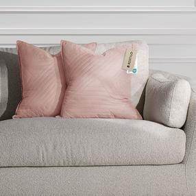 Dekoratyvinės pagalvėlės užvalkalas Restilo Softa, šviesiai rožinė, 45 cm x 45 cm, 2 vnt.