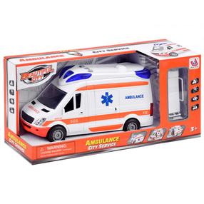 Rotaļu ātrās palīdzības automašīna Toystar ZA3835, balta krās.
