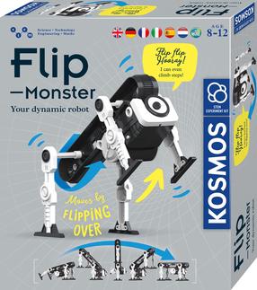 Interaktyvus robotas Kosmos Flip Monster, balta sp./juoda sp.
