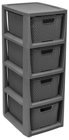 Vonios lentyna Branq Rattan, 29.5 cm x 65 cm x 24 cm, grafito sp.