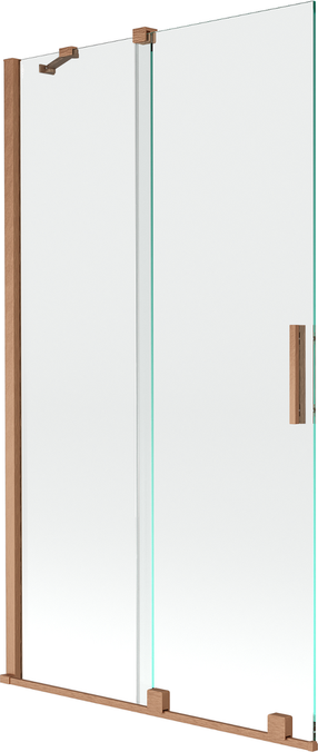 Ванная стенка Mexen Velar II, 100 см x 150 см, brushed copper цв./закаленный