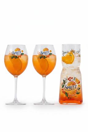 Krūka ar glāzēm Hermia Cocktail 127RKL1229, stikls, 1 l, 3 gab.