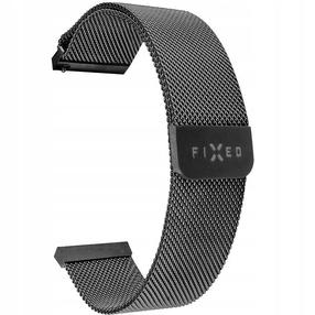 Pulksteņa siksniņa Fixed, MESH 18MM silikons, melna krās.