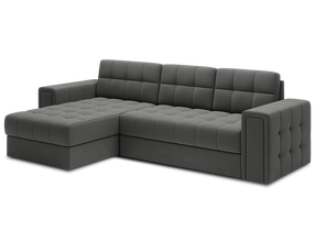 Kampinė sofa - lova Blenvi Sola 06, tamsiai pilka sp., kairinė, 150 x 260 cm x 82 cm