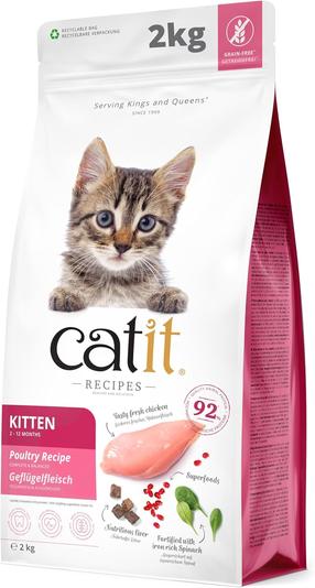 Sausas kačių maistas Catit Recipes Kitten, paukštiena, 2 kg